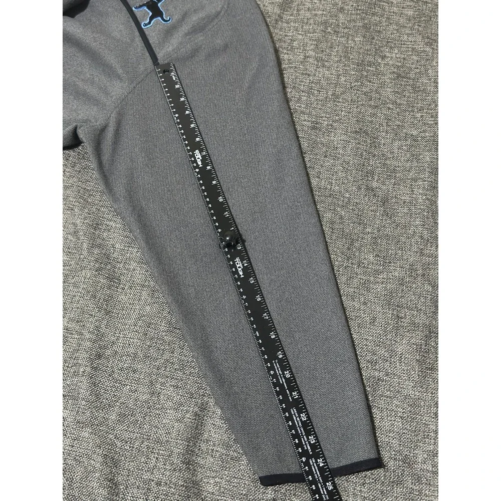 Old Navy Mens 2XL Pullover 1/4 Zip Fleece Gray Black Dog Logo 5187